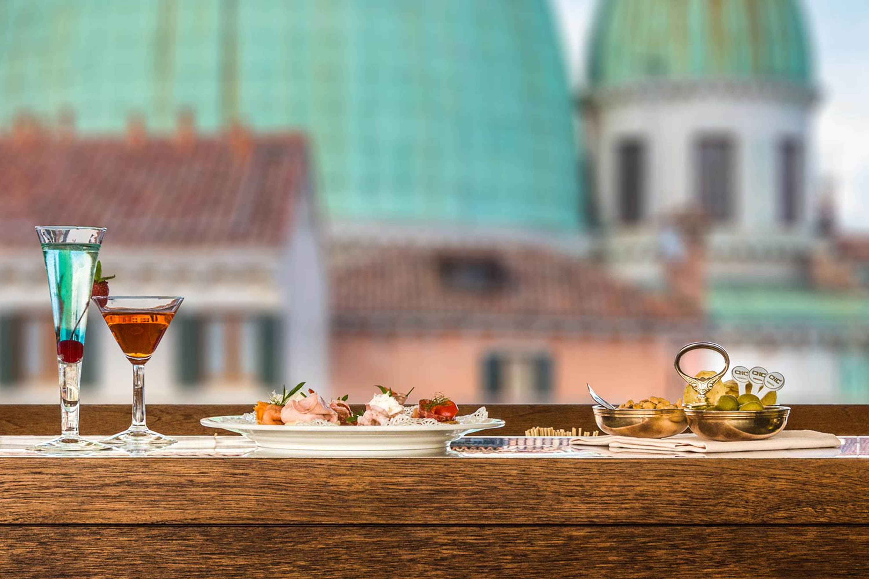 Fotografo Ristoranti a venezia con bella vista panoramica aperitivo in terrazza
