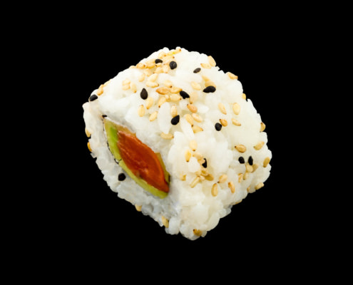 Servizio fotografico Sushi su Fondo Nero treviso