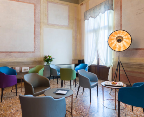 Fotografo sala colazioni, lounge e bar a Venezia